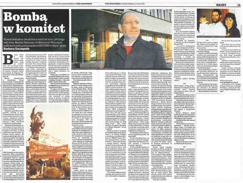 „Bombą w komitet” – artykuł w Dzienniku Bałtyckim